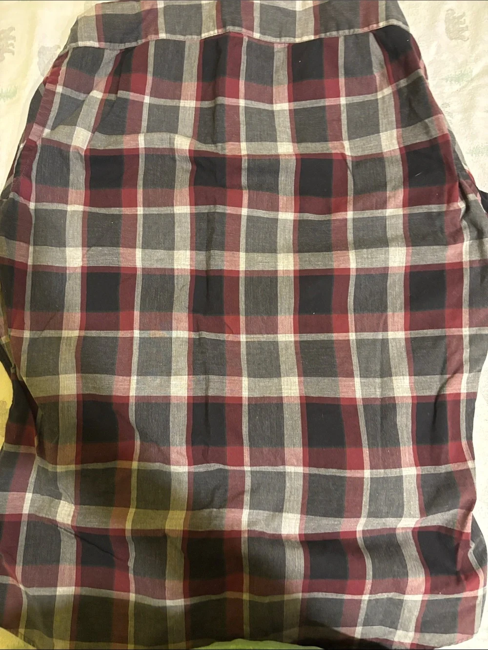 J. Crew Men's Plaid Button-Down Shirt in Burgundy, Gray and Black